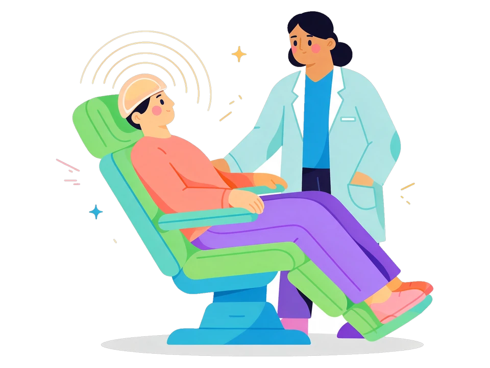 Sesión de estimulación magnética transcraneal